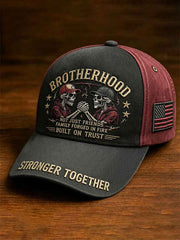 Unisex Retro Brotherhood Print Hat