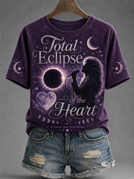 Women's Rock Classics Total Eclipse Of The Heart Print Casual Tee