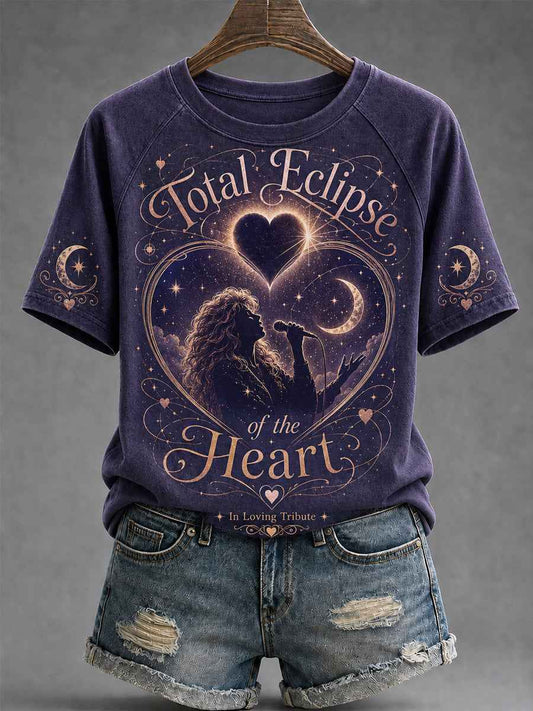 Women's Rock Classics Total Eclipse Of The Heart Print Casual Tee