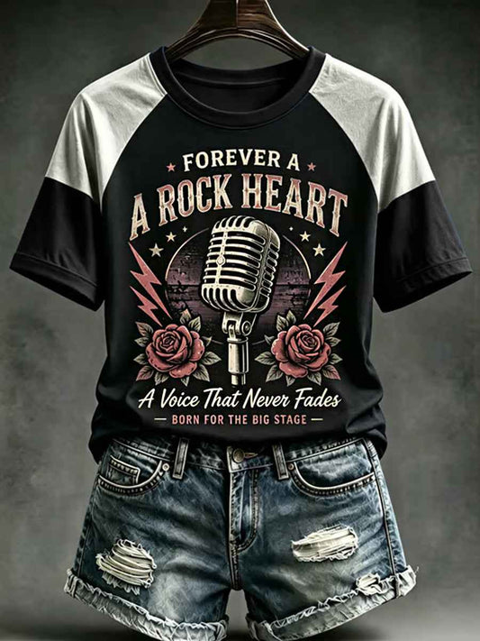 Women's Rock Classics Total Eclipse Of The Heart Print Casual Tee