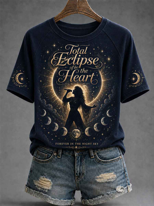 Women's Rock Classics Total Eclipse Of The Heart Print Casual Tee