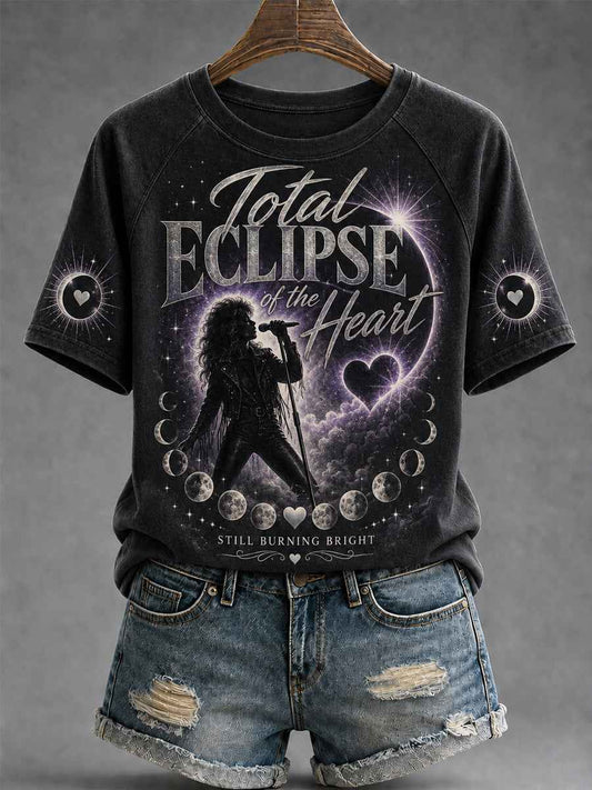 Women's Rock Classics Total Eclipse Of The Heart Print Casual Tee