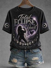 Women's Rock Classics Total Eclipse Of The Heart Print Casual Tee