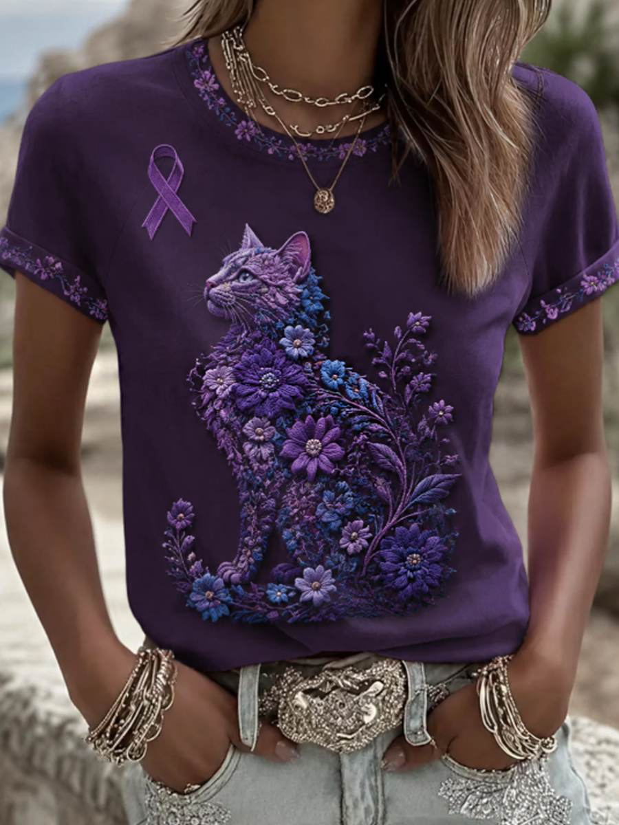 Women's short-sleeved T-shirt gracestitchs