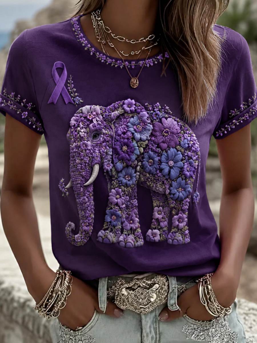 Women's short-sleeved T-shirt gracestitchs