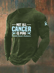 Men's Prostate Cancer Awareness Print Casual T-Shirt gracestitchs
