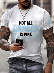 Men's Prostate Cancer Awareness Print Casual T-Shirt gracestitchs