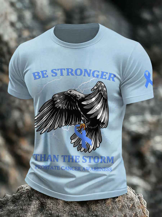 Men's be stronger than the storm prostate cancer awareness T-shirts