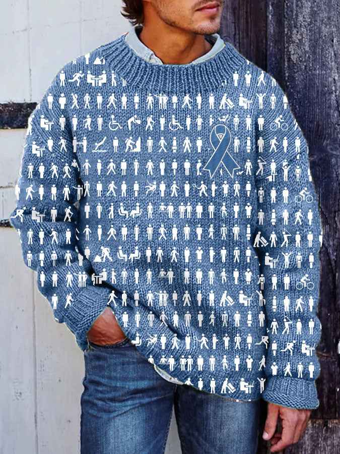 Men's Prostate Cancer Men's Body Figure Print Tops