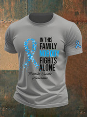 Men's Prostate Cancer Awareness Print Casual T-Shirt gracestitchs