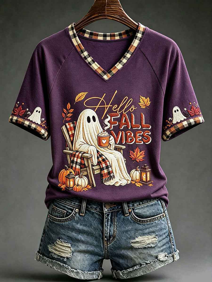 Women's Fall V-Neck T-Shirts