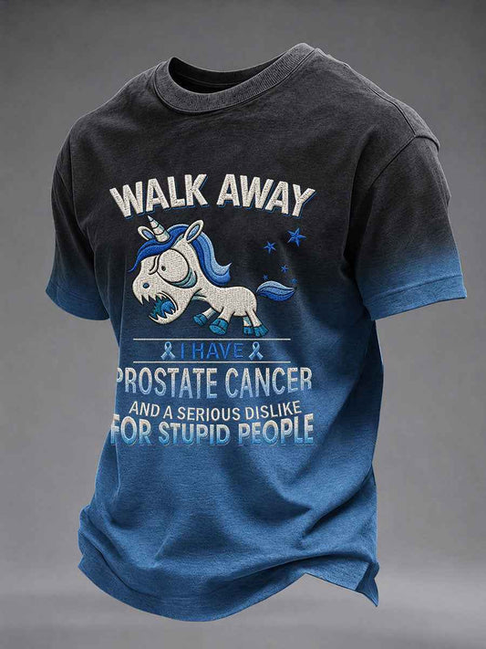 Men's Prostate Cancer Awareness Printed Casual T-Shirt