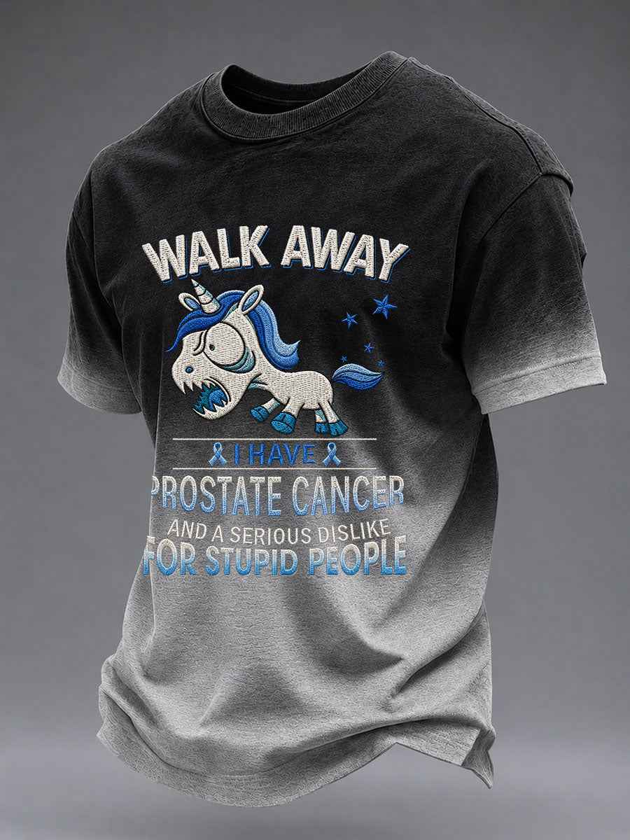 Men's Prostate Cancer Awareness Printed Casual T-Shirt