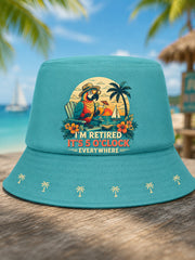 Unisex I'm Retired It's 5 O'clock Everywhere Parrot Print Casual Hat gracestitchs