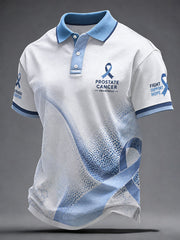 Men's Prostate Cancer Awareness Printed Casual Top gracestitchs