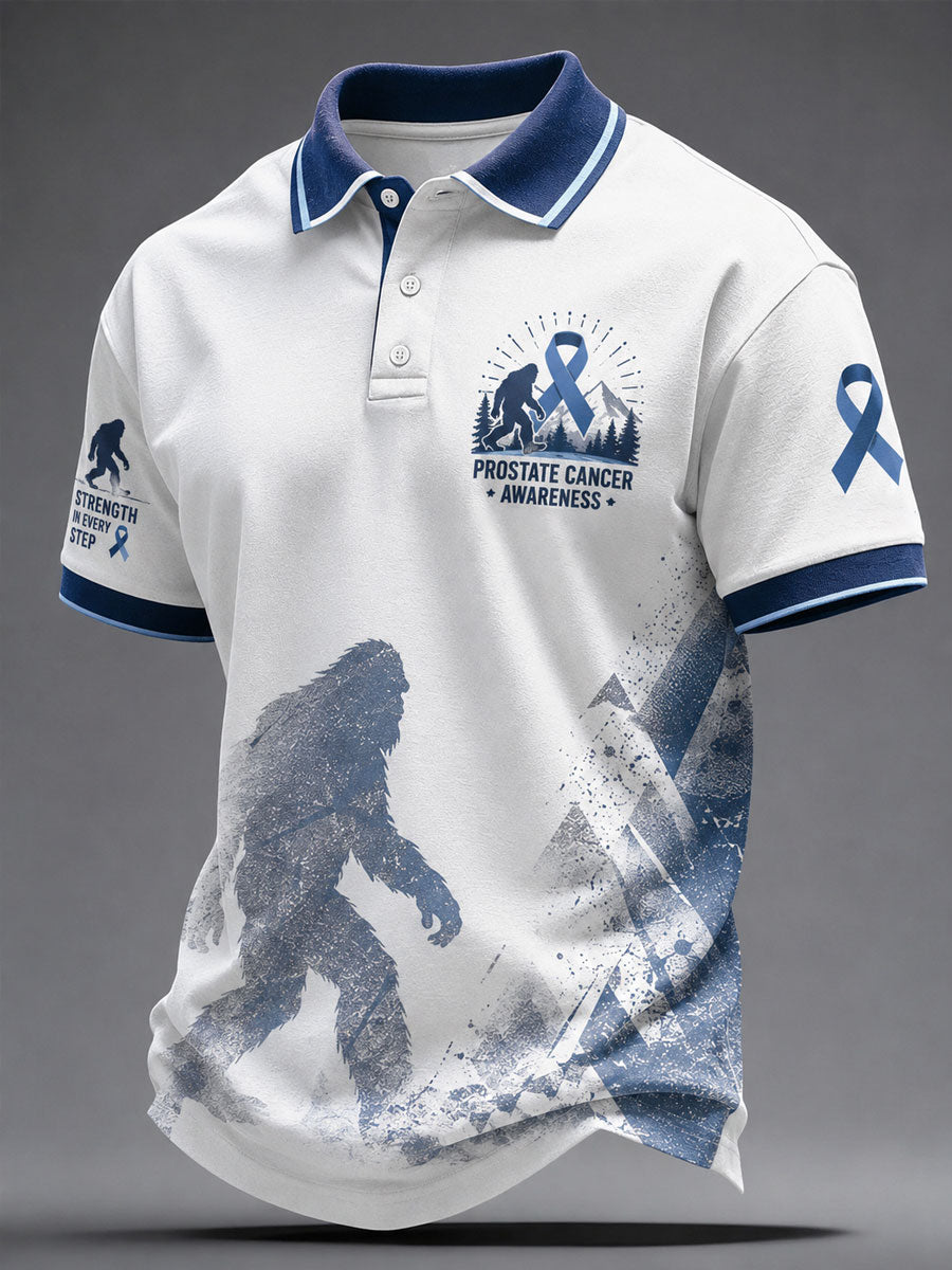 Men's Prostate Cancer Awareness Printed Casual Top gracestitchs
