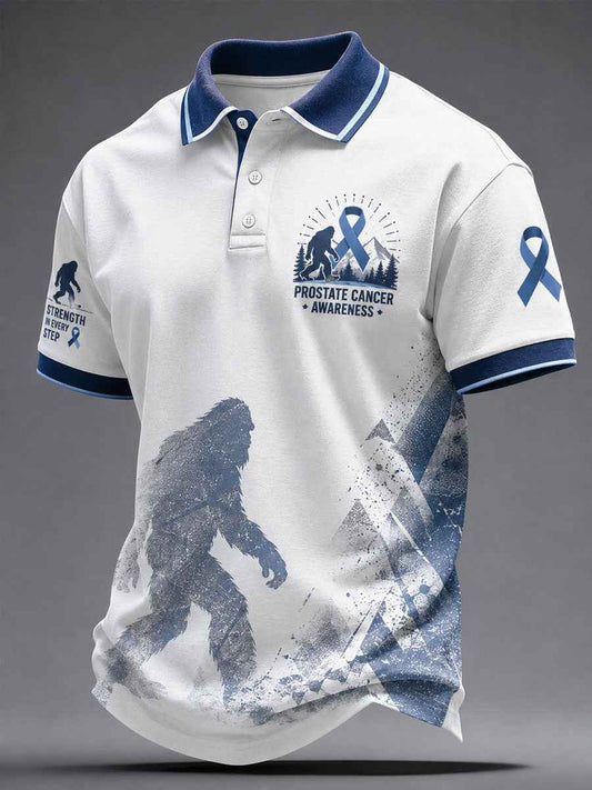 Men's Prostate Cancer Awareness Printed Casual Top