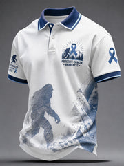 Men's Prostate Cancer Awareness Printed Casual Top gracestitchs