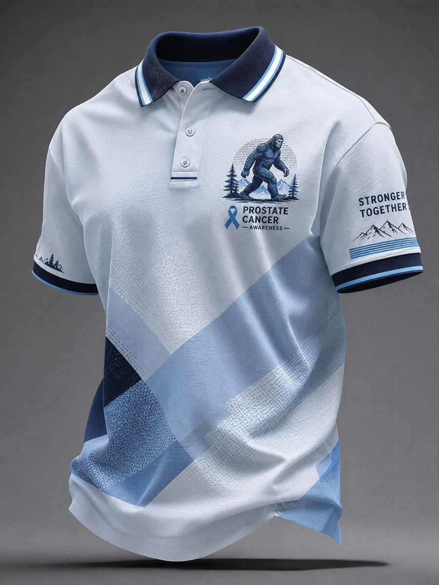 Men's Prostate Cancer Awareness Printed Casual Top gracestitchs