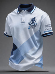 Men's Prostate Cancer Awareness Printed Casual Top gracestitchs