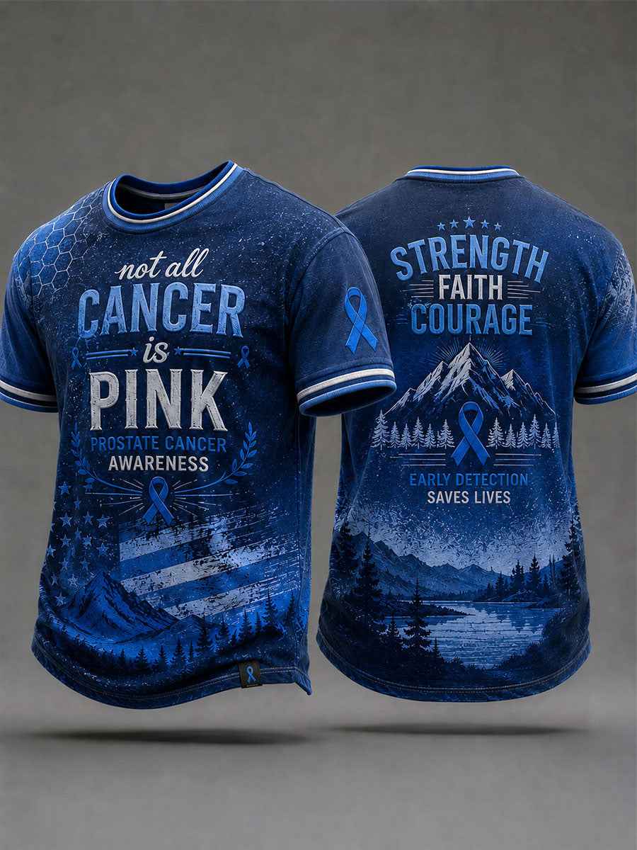Men's 'not all cancer is pink prostate cancer awareness' T-shirts gracestitchs