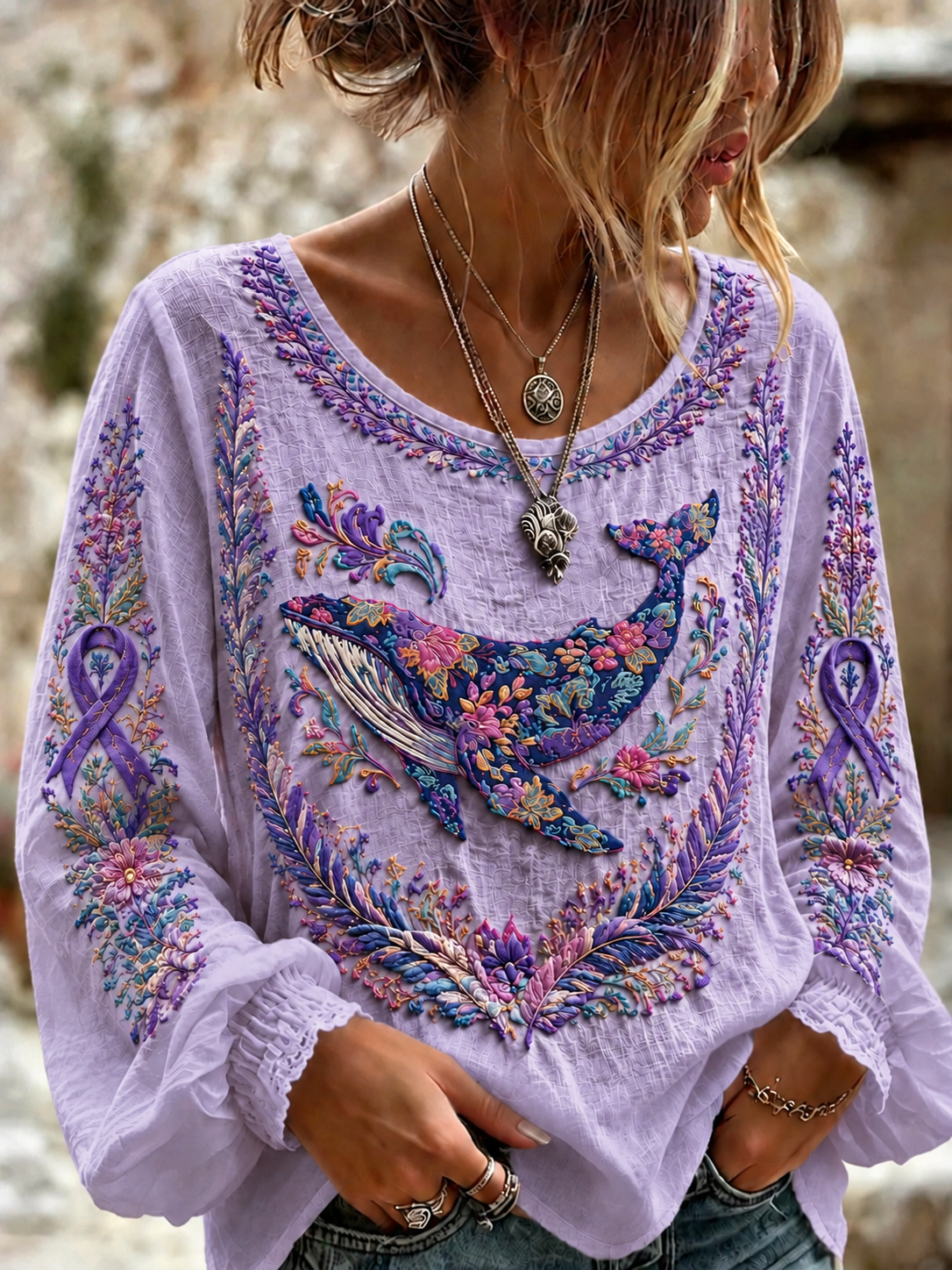 Women's Alzheimer's Disease Cotton-Linen Shirt gracestitchs
