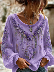 Women's Alzheimer's Disease Cotton-Linen Shirt gracestitchs