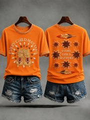 Women's "Every Child Matters" Indigenous Print T-Shirt gracestitchs