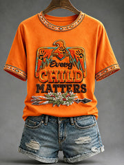 Women's "Every Child Matters" Indigenous Print T-Shirt gracestitchs