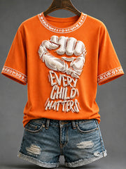 Women's "Every Child Matters" Indigenous Print T-Shirt gracestitchs