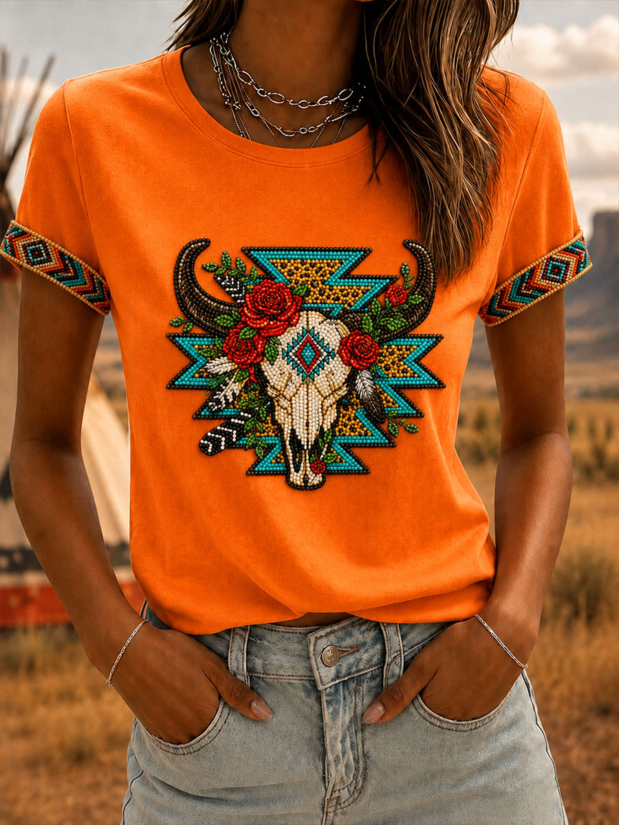 Women's Indigenous Art T-Shirt gracestitchs