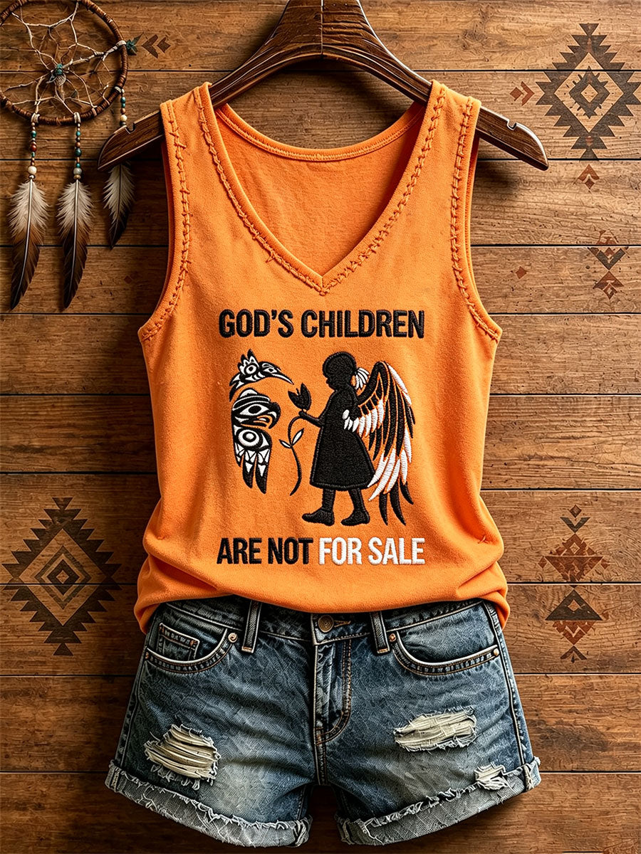 Women's God's Children Are Not For Sale Tank Top gracestitchs