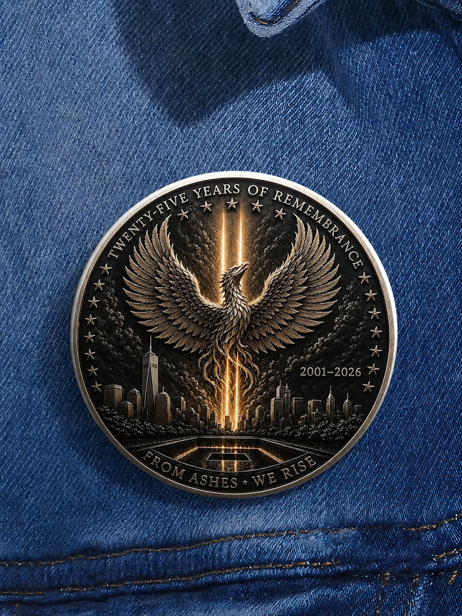 Unisex 9/11 25th Anniversary We Will Never Forget Brooch gracestitchs