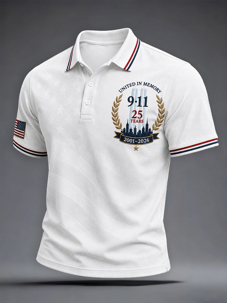 Men's 9/11 25th Anniversary We Will Never Forget Printed Shirt gracestitchs