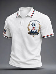 Men's 9/11 25th Anniversary We Will Never Forget Printed Shirt gracestitchs