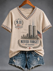Women's 9.11 Never Forget Short-sleeved T-shirt gracestitchs