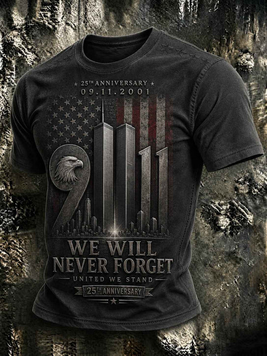 Men's 9.11 Never Forget Printed T-shirt gracestitchs