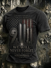 Men's 9.11 Never Forget Printed T-shirt gracestitchs