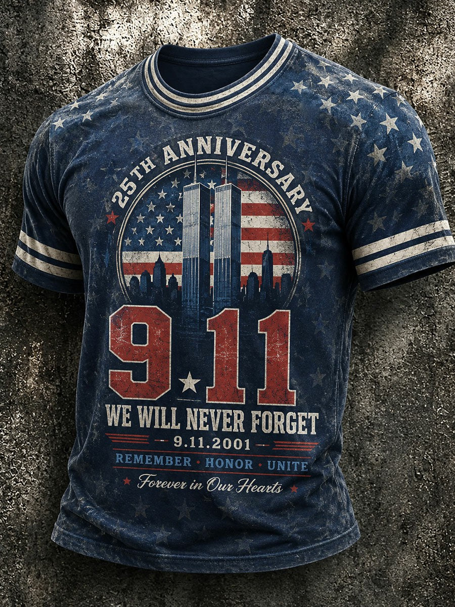 Men's 9.11 Never Forget  Printed T-shirt gracestitchs