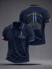 Men's 9/11 25th Anniversary We Will Never Forget Printed Shirt gracestitchs