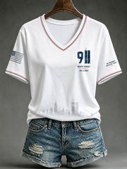 Women's 9.11 Never Forget Short-sleeved T-shirt gracestitchs
