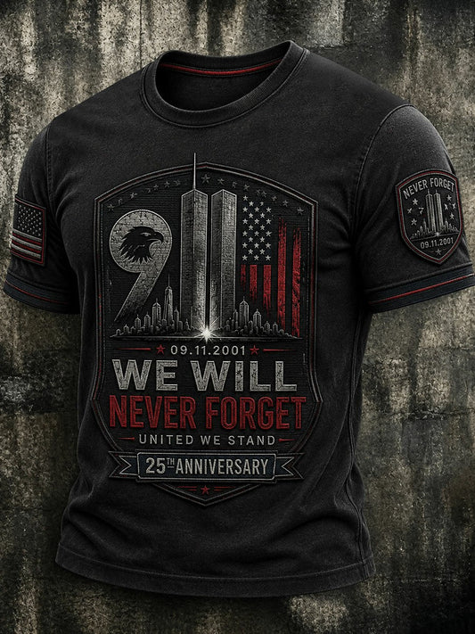 Men's 9.11 Never Forget  Printed T-shirt gracestitchs