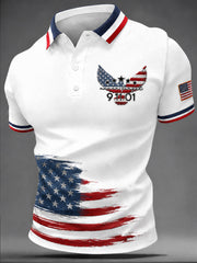 Men's America Print Casual Top gracestitchs
