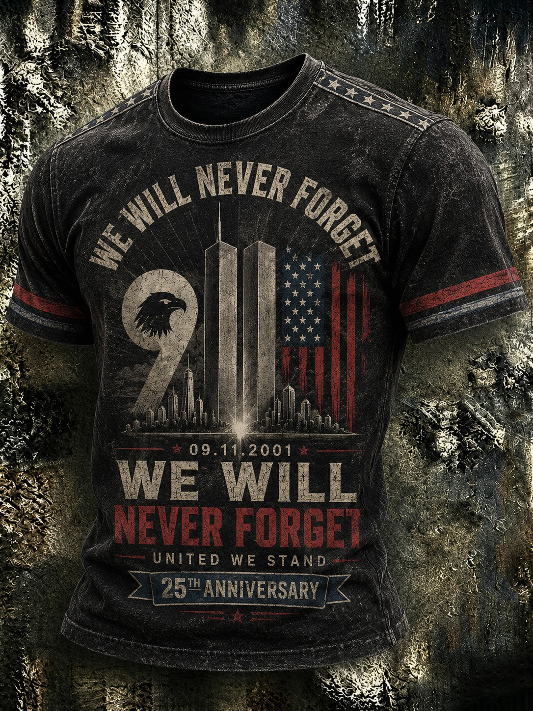 Men's 9.11 Never Forget  Printed T-shirt gracestitchs