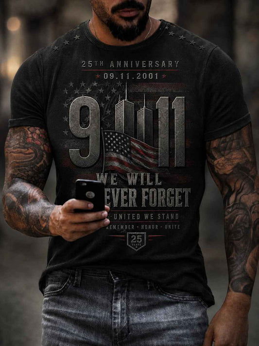 Men's 9.11 Never Forget  Printed T-shirt