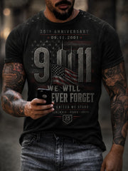 Men's 9.11 Never Forget  Printed T-shirt gracestitchs
