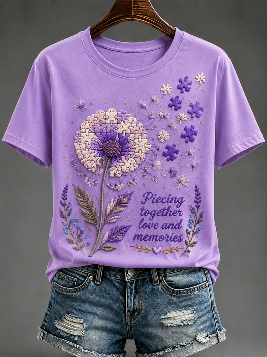 Women's Alzheimer's Disease Short-sleeved T-shirt gracestitchs