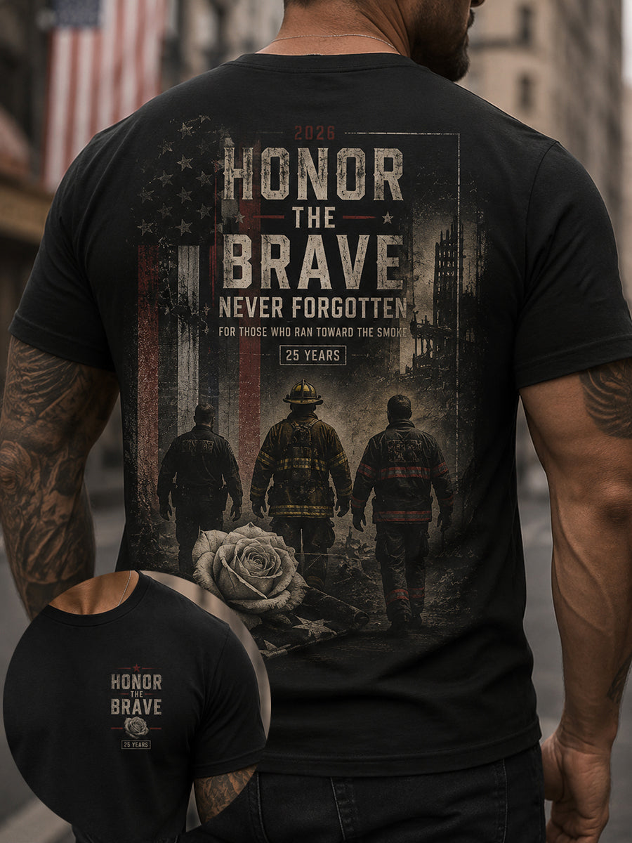 Men's 9.11 Never Forget Printed T-shirt gracestitchs