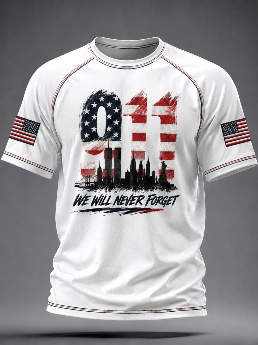 Men's America Printed Casual short sleeves t-shirt gracestitchs