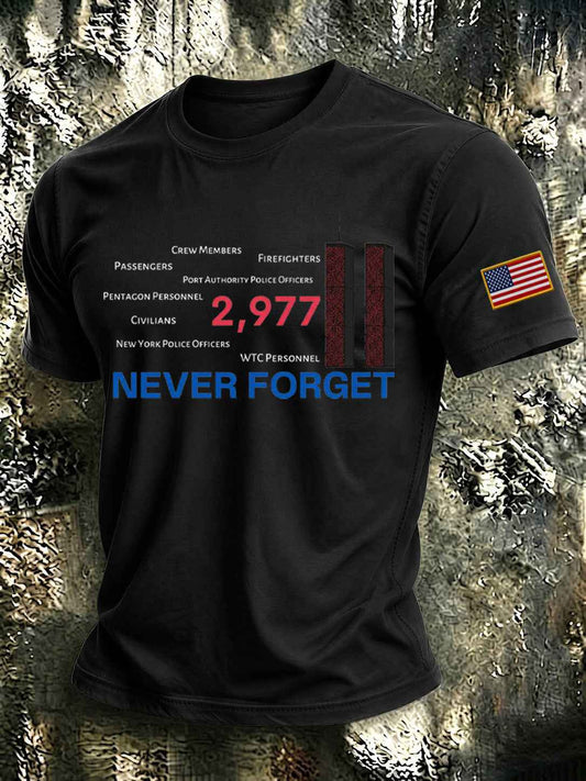 Men's 9.11 Never Forget Printed T-shirt